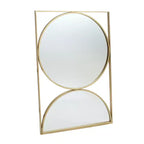LuxenHome Gold Hourglass Frame Metal Modern Accent Wall Mirror