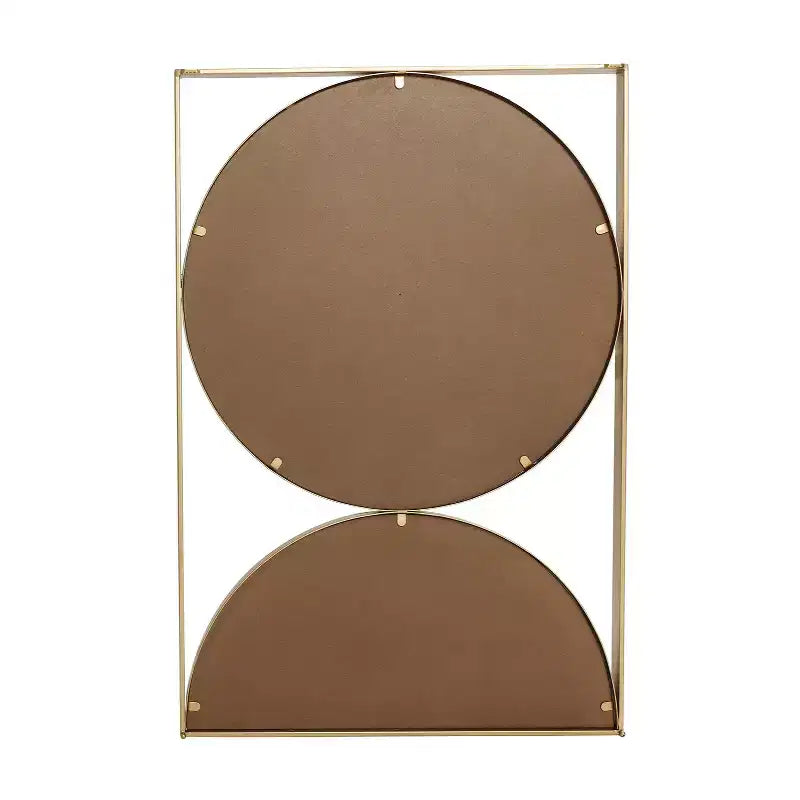 LuxenHome Gold Hourglass Frame Metal Modern Accent Wall Mirror