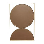LuxenHome Gold Hourglass Frame Metal Modern Accent Wall Mirror