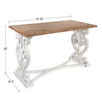 Scrivania rustica in legno intagliato Wyldwood di Kate e Laurel