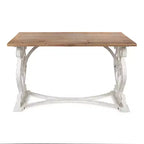 Scrivania rustica in legno intagliato Wyldwood di Kate e Laurel