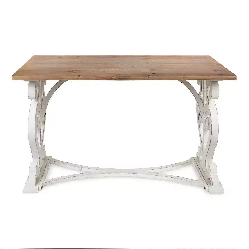 Kate and Laurel Wyldwood Rustic Carved Wood Desk