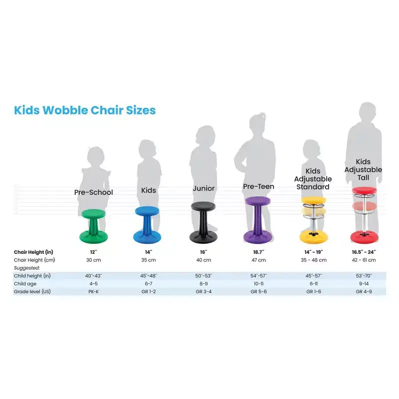 Kore Design Sedia Girevole e Regolabile per Bambini, 16.5-24, Giallo