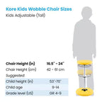 Kore Design Sedia Girevole e Regolabile per Bambini, 16.5-24, Giallo