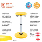 Kore Design Sedia Girevole e Regolabile per Bambini, 16.5-24, Giallo