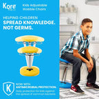 Kore Design Sedia Girevole e Regolabile per Bambini, 16.5-24, Giallo