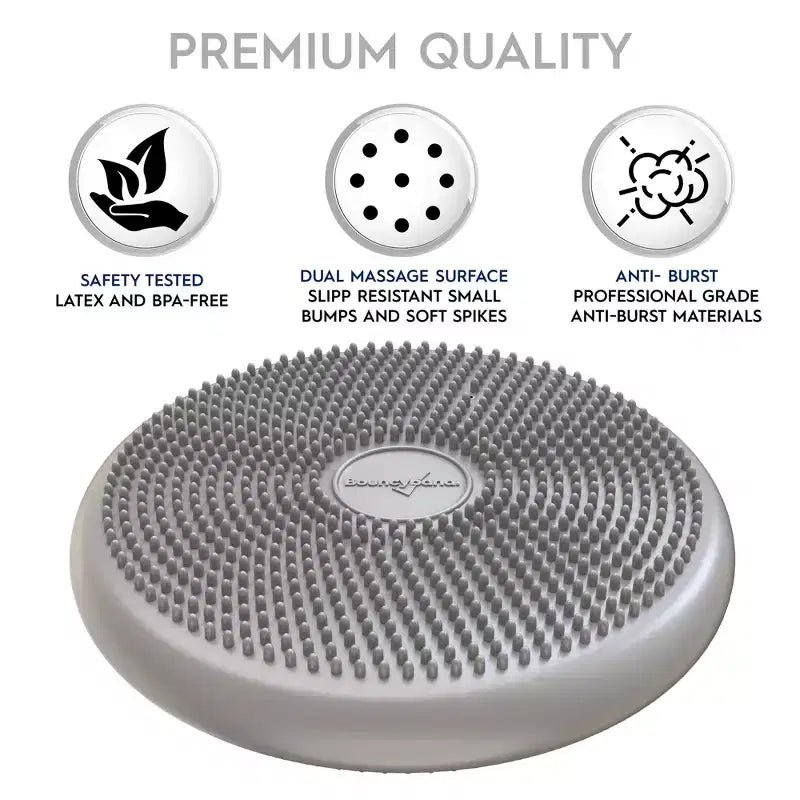 Bouncyband Big Wiggle Seat Sensory Cushion, Silver