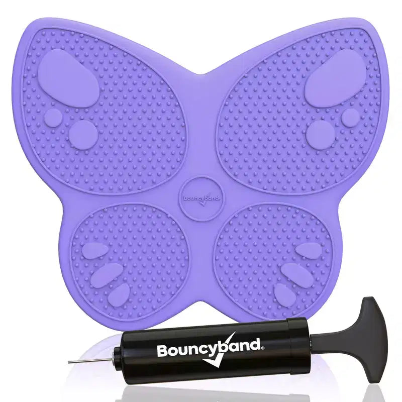 Bouncyband Wiggle Seat Sensory Cushion, Purple Butterfly