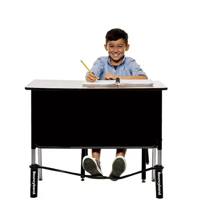 Bouncybands for Extra-Wide School Desks, Black Tubes, Pack of 2