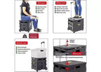 dbest products Quik Cart Sport Collapsible Rolling Wheels Crate For Teachers - 80 lbs Capacity