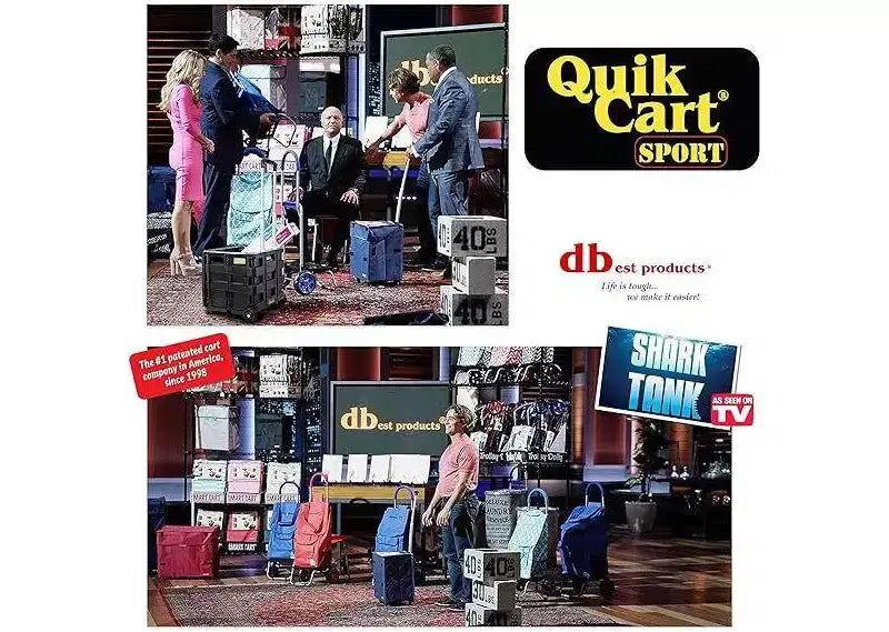 dbest products Quik Cart Sport Collapsible Rolling Wheels Crate For Teachers - 80 lbs Capacity