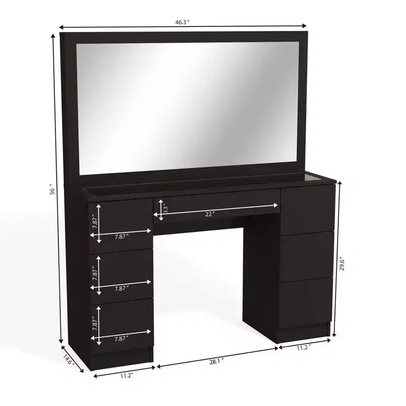 Ananke Lighted Makeup Vanity - Boahaus