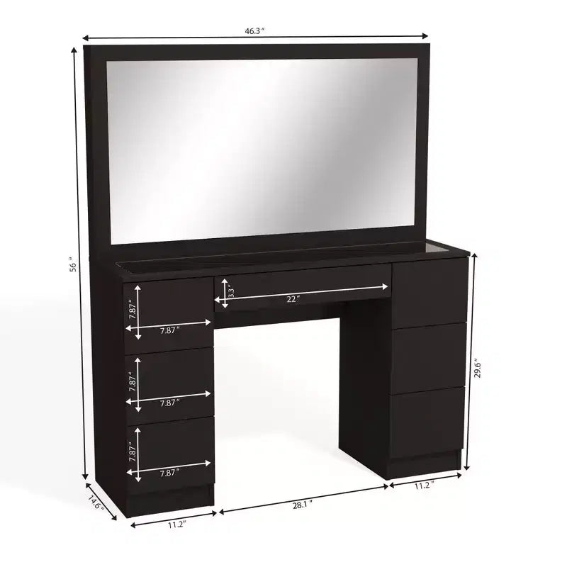 Ananke Lighted Makeup Vanity - Boahaus