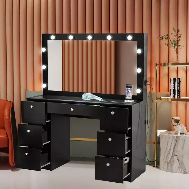 Ananke Lighted Makeup Vanity - Boahaus