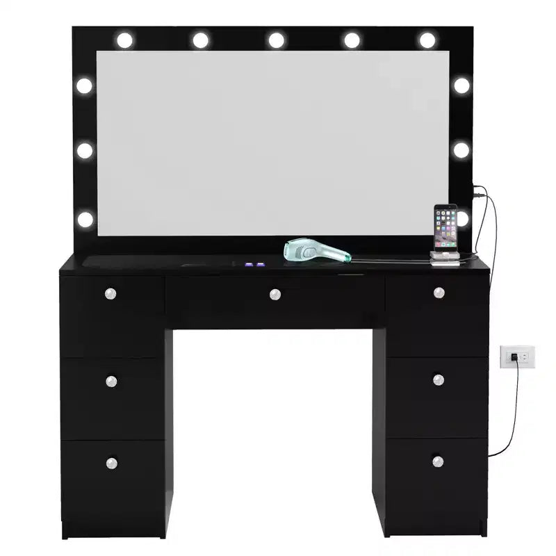 Ananke Lighted Makeup Vanity - Boahaus