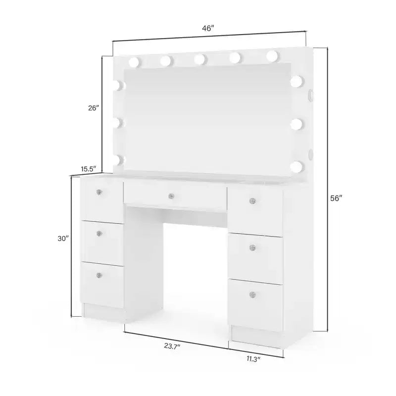 Ananke Lighted Makeup Vanity - Boahaus
