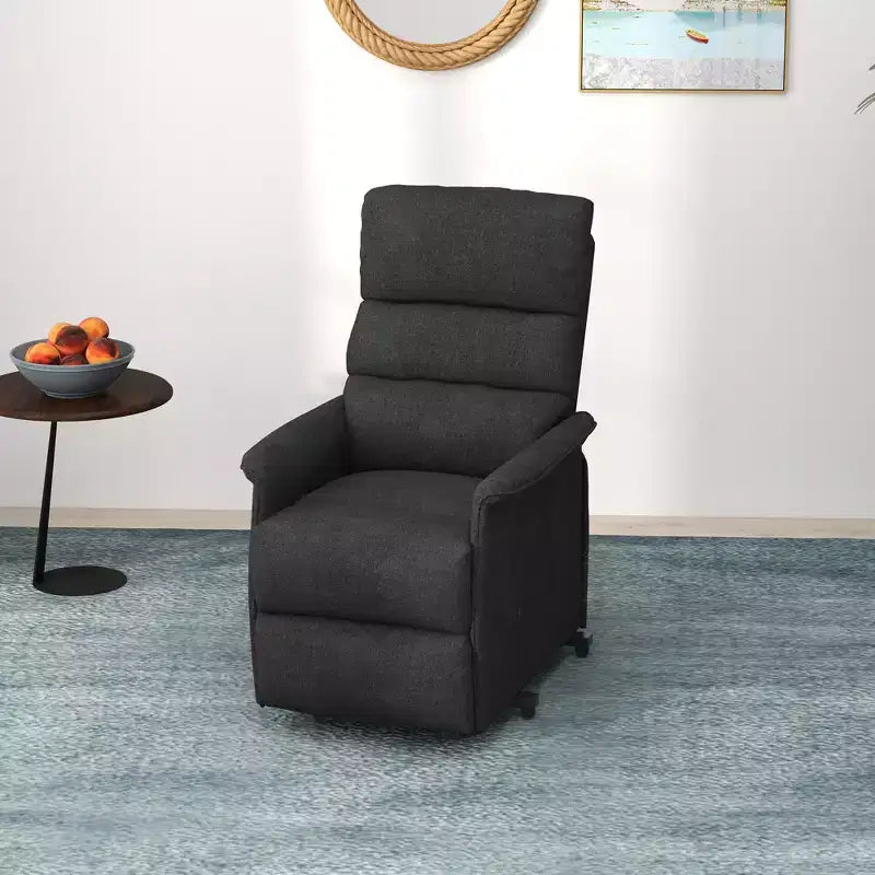 HOMCOM Power Lift Assist Recliner Chair for Elderly with Remote Control, Linen Fabric Upholstery