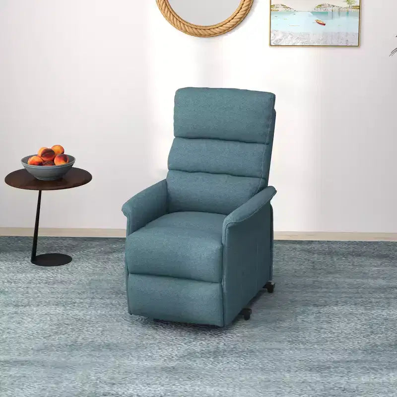 HOMCOM Power Lift Assist Recliner Chair for Elderly with Remote Control, Linen Fabric Upholstery