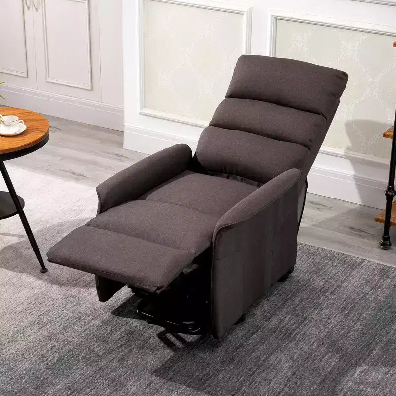 HOMCOM Power Lift Assist Recliner Chair for Elderly with Remote Control, Linen Fabric Upholstery