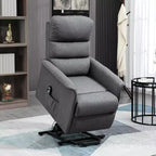 HOMCOM Power Lift Assist Recliner Chair for Elderly with Remote Control, Linen Fabric Upholstery