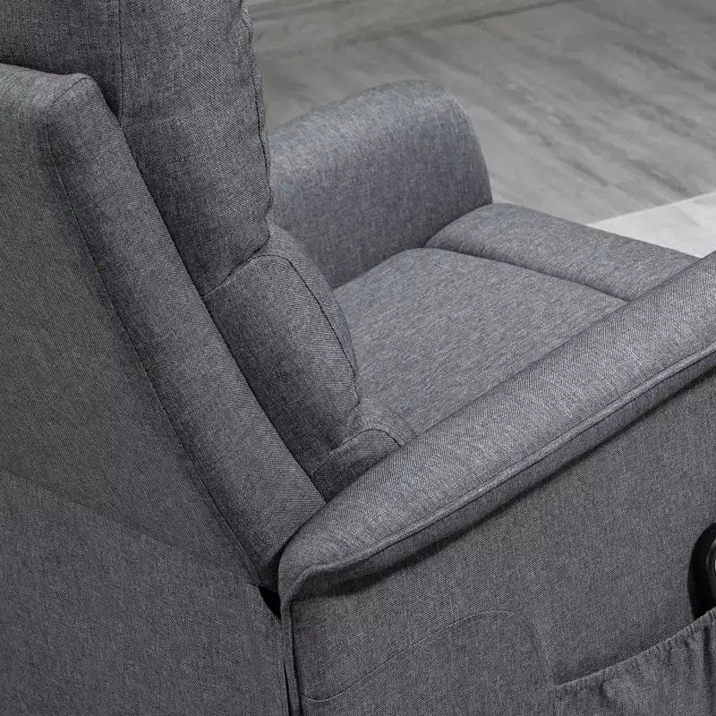 HOMCOM Power Lift Assist Recliner Chair for Elderly with Remote Control, Linen Fabric Upholstery