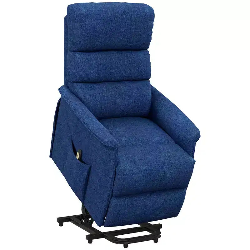 HOMCOM Power Lift Assist Recliner Chair for Elderly with Remote Control, Linen Fabric Upholstery