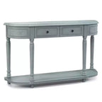 Costway Tavolo Consolle da 132 cm con 2 Cassetti e Ripiano Aperto, Stile Retrò