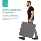 Best Choice Products 4ft Plastic Folding Table, Indoor Outdoor Heavy Duty Portable w/ Handle, Lock for Picnic