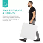 Best Choice Products 4ft Plastic Folding Table, Indoor Outdoor Heavy Duty Portable w/ Handle, Lock for Picnic