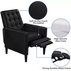 Yaheetech Faux Leather Recliner Sofa with Pocket Spring
