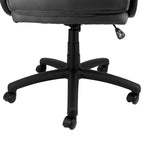 Elama High Back Adjustable Faux Leather and Fabric Office Chair in Dark Gray and Light Gray