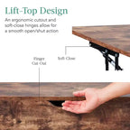 Best Choice Products Wooden Mid-Century Modern Lift Top Coffee Table w/ Hidden Storage, Removable Shelf