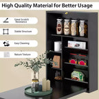 Costway Wall Mounted Computer Convertible Desk Floating Desk w/ Storage Bookcases