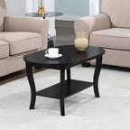 American Heritage Oval Coffee Table with Shelf - Breighton Home