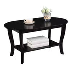 American Heritage Oval Coffee Table with Shelf - Breighton Home