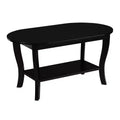American Heritage Oval Coffee Table with Shelf - Breighton Home