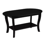 American Heritage Oval Coffee Table with Shelf - Breighton Home