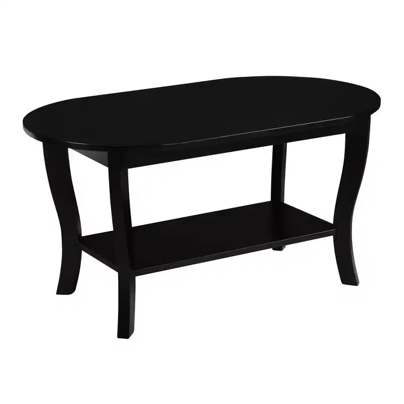 American Heritage Oval Coffee Table with Shelf - Breighton Home