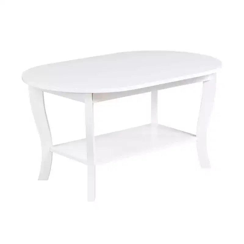 American Heritage Oval Coffee Table with Shelf - Breighton Home