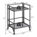 Scaffale metallico pieghevole a 2 ripiani da 20" per spazio extra - Breighton Home