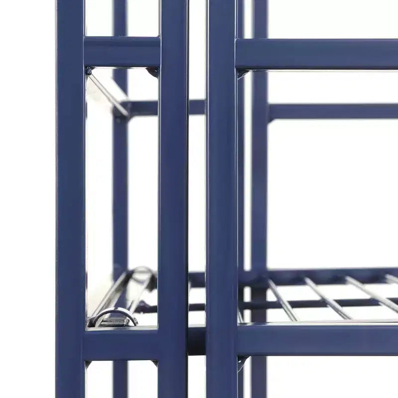 Scaffale metallico pieghevole a 2 ripiani da 20" per spazio extra - Breighton Home