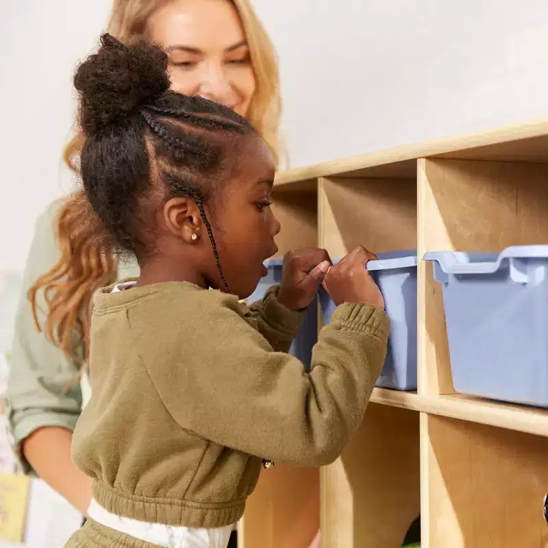 ECR4Kids Streamline 4-Section Toddler Coat Locker with Cubby Storage, Kids Furniture