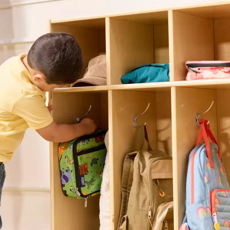 ECR4Kids Streamline 4-Section Toddler Coat Locker with Cubby Storage, Kids Furniture