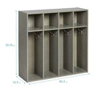 ECR4Kids Streamline 4-Section Toddler Coat Locker with Cubby Storage, Kids Furniture