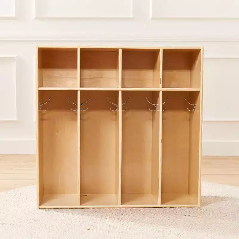 ECR4Kids Streamline 4-Section Toddler Coat Locker with Cubby Storage, Kids Furniture