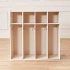 ECR4Kids Streamline 4-Section Toddler Coat Locker with Cubby Storage, Kids Furniture