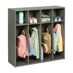 ECR4Kids Streamline 4-Section Toddler Coat Locker with Cubby Storage, Kids Furniture