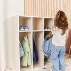 ECR4Kids Streamline 4-Section Toddler Coat Locker with Cubby Storage, Kids Furniture