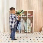 ECR4Kids Streamline 4-Section Toddler Coat Locker with Cubby Storage, Kids Furniture