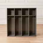 ECR4Kids Streamline 4-Section Toddler Coat Locker with Cubby Storage, Kids Furniture
